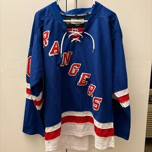 New York Rangers Henrik Lundqvist #30 Blue Jersey Reebok NHL Hockey Mens Sz 48
